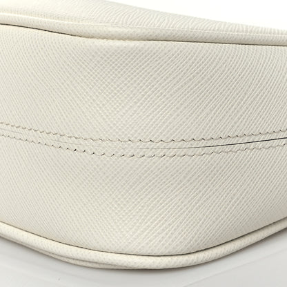 Prada Saffiano Lux Mini Re-Edition Shoulder Bag White 8 of 9