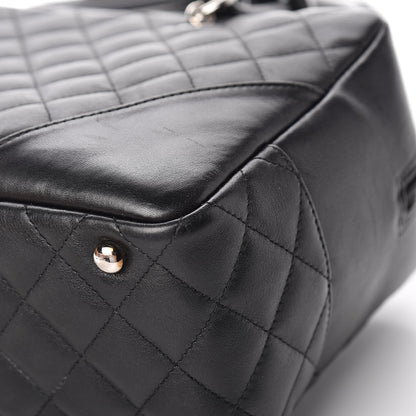 Chanel Calfskin Quilted Large Cambon Bowler Black 10 of 12