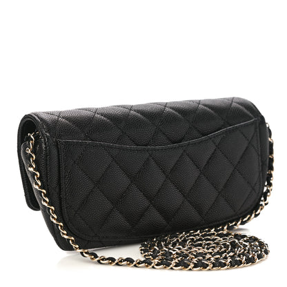 Chanel Caviar Quilted Glasses Case With Chain Black 3 of 12