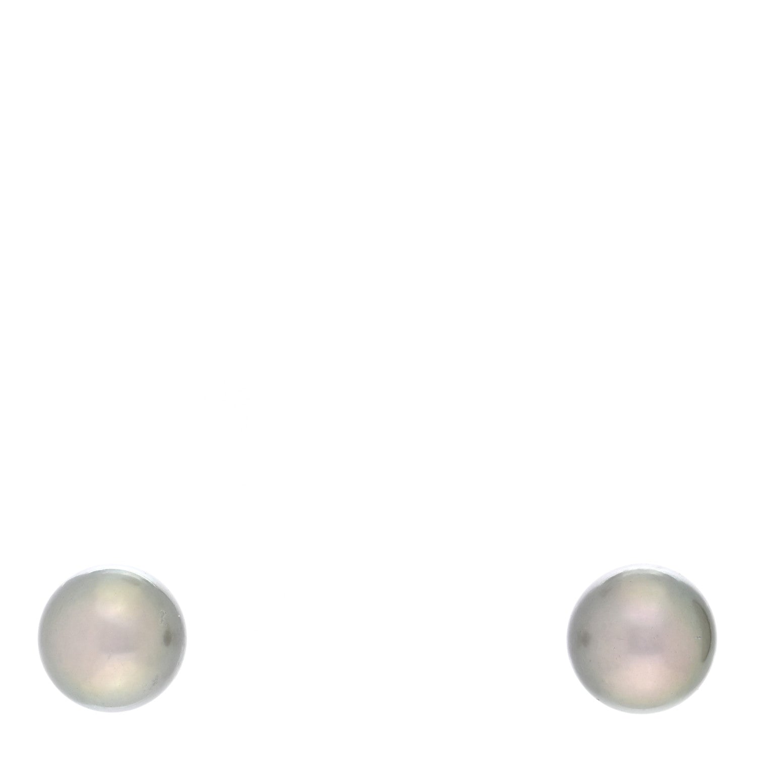 Mikimoto 18K White Gold Black South Sea Pearl 9mm Stud Earrings 1 of 4