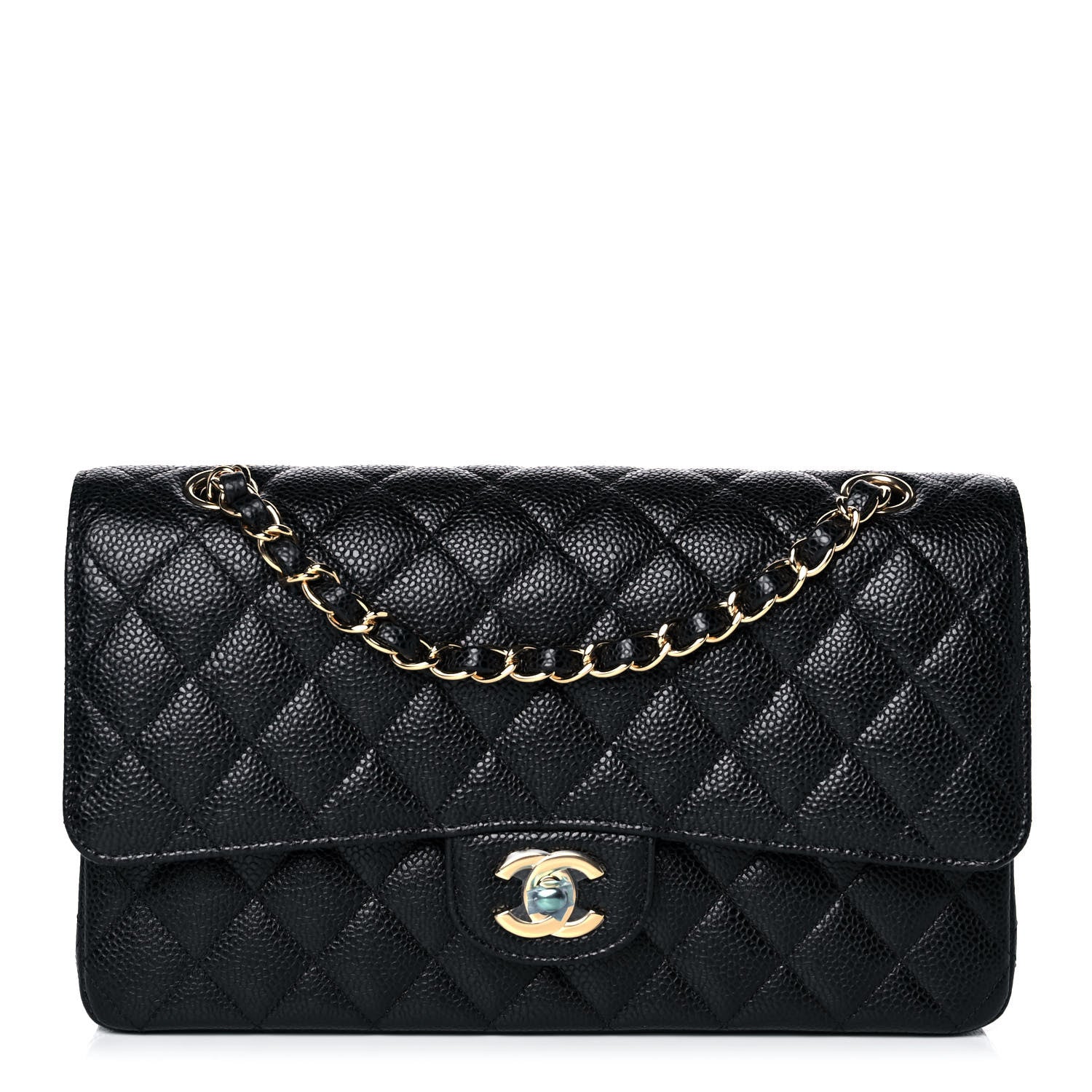Chanel Caviar Quilted Medium Double Flap Black 1 of 12