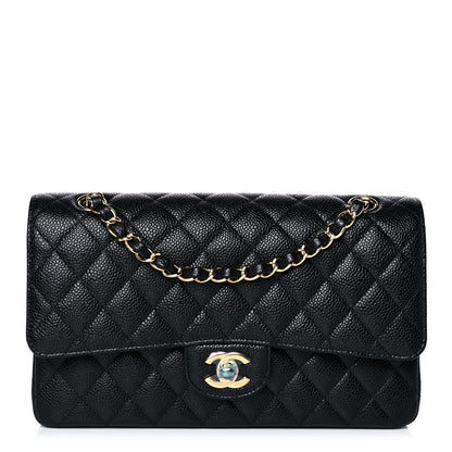 Chanel Caviar Quilted Medium Double Flap Black 1 of 12