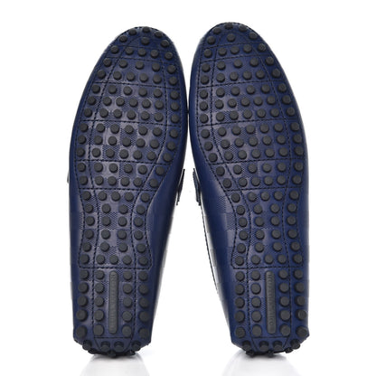 Louis Vuitton Mens Damier Infini Hockenheim Moccasin Loafers 13 Cosmos 8 of 10
