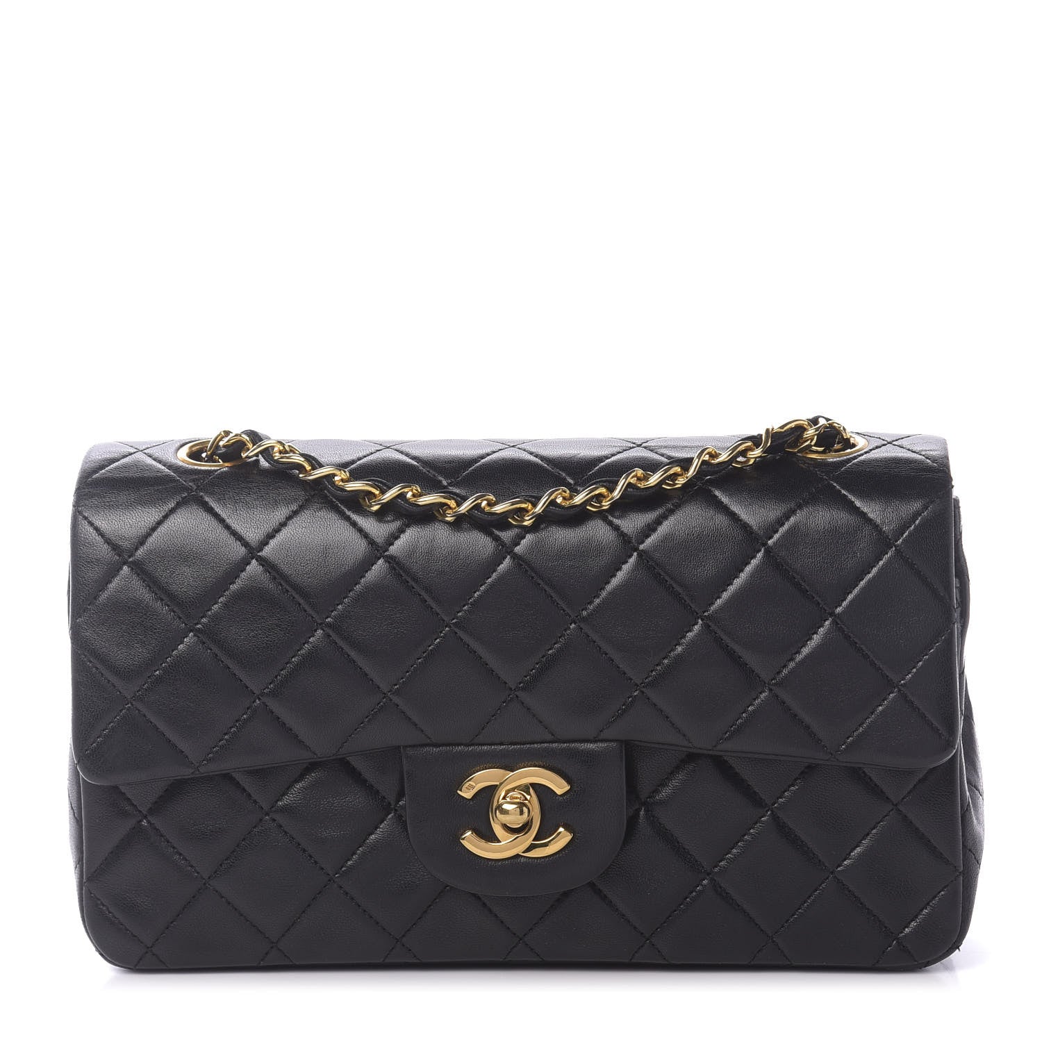 Chanel Lambskin Quilted Small Double Flap Black 1 of 12