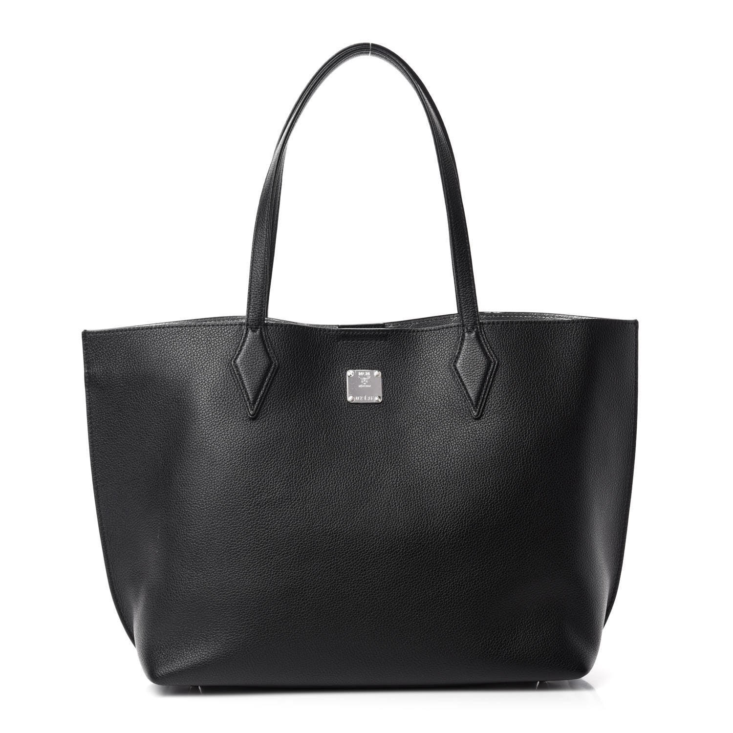 MCM Grained Calfskin Medium Yris Shopper Tote Black 1 of 9
