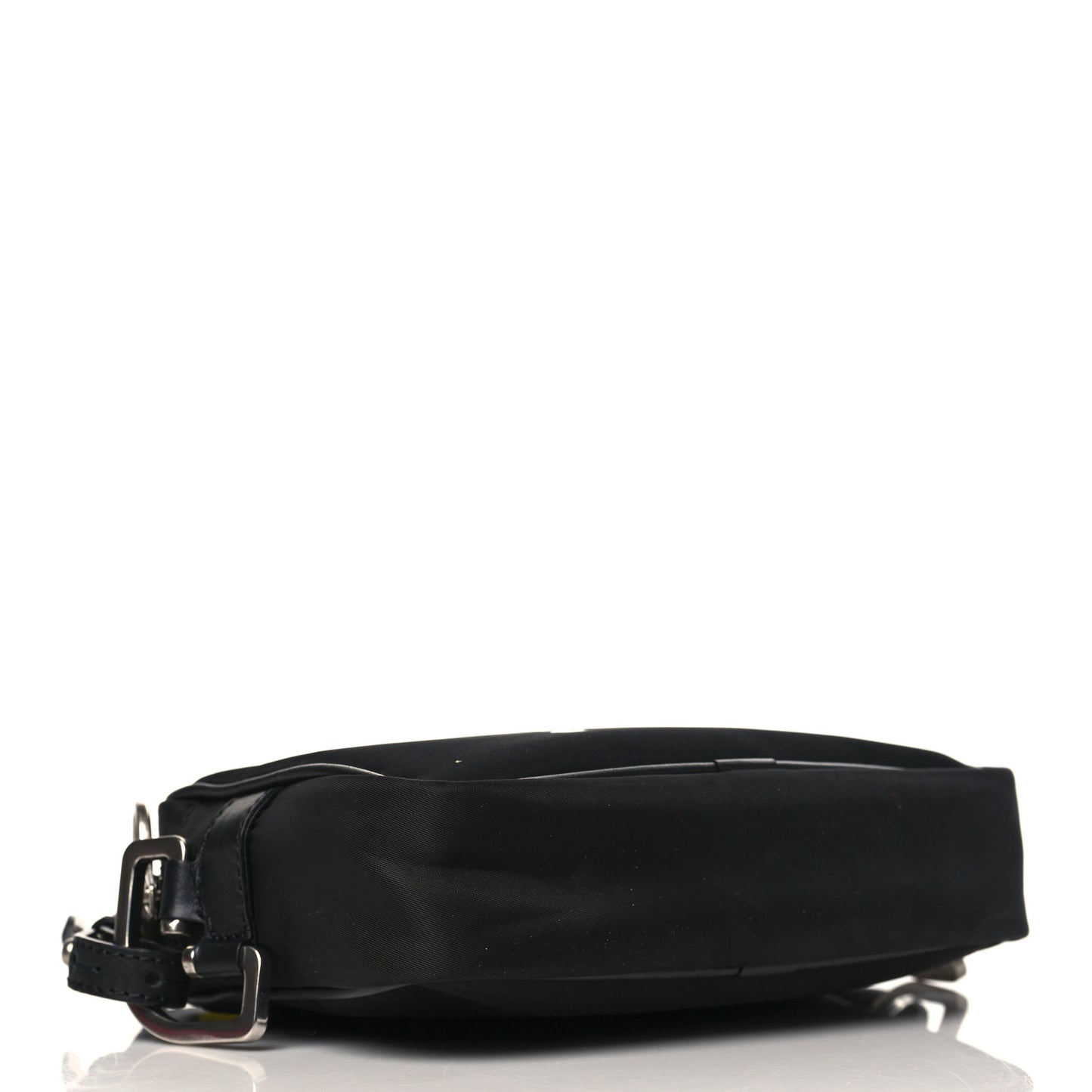Nylon Logo Print Crossbody Bag Black
