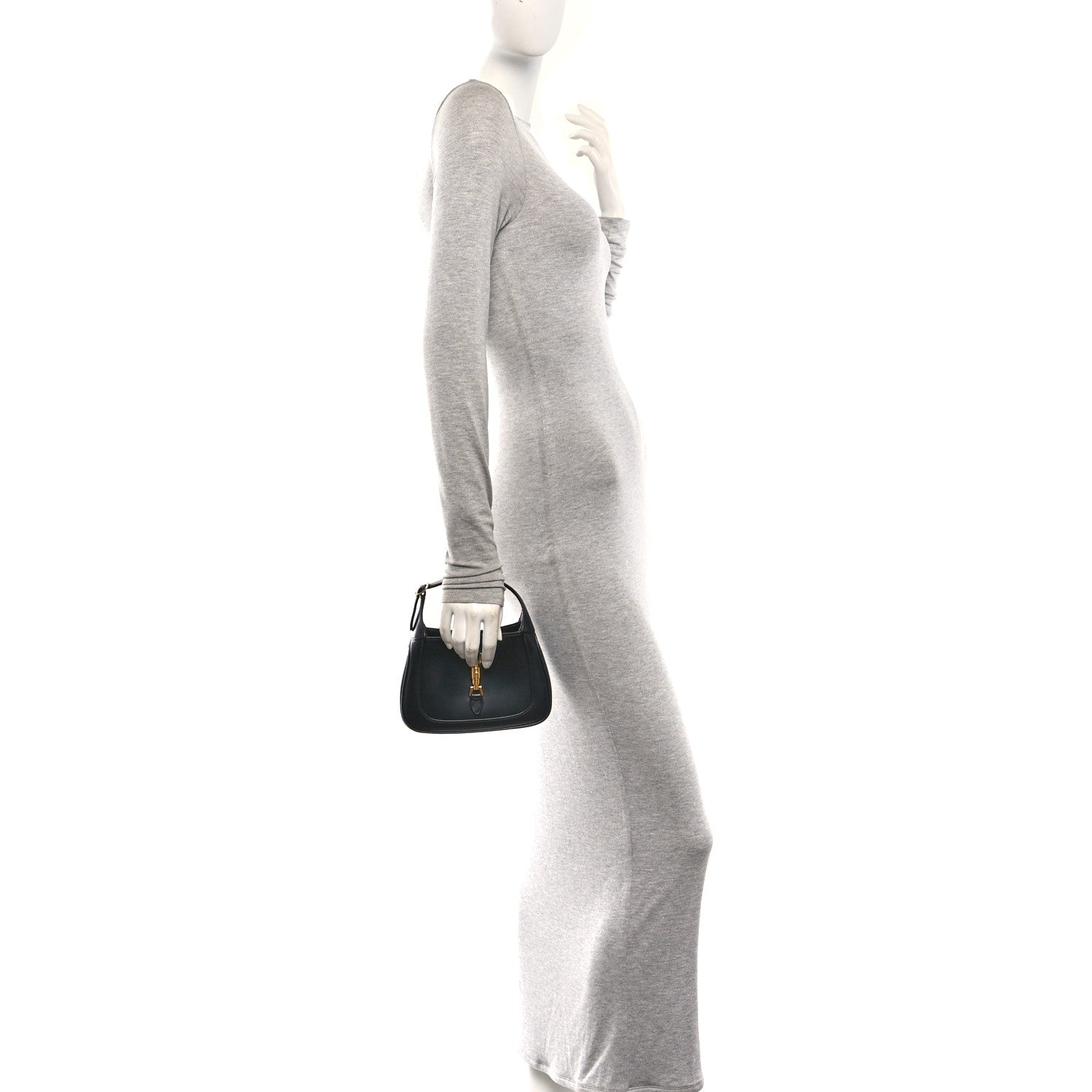 Gucci Boarded Dyana Lux Calfskin Mini Jackie 1961 Hobo Black 2 of 10