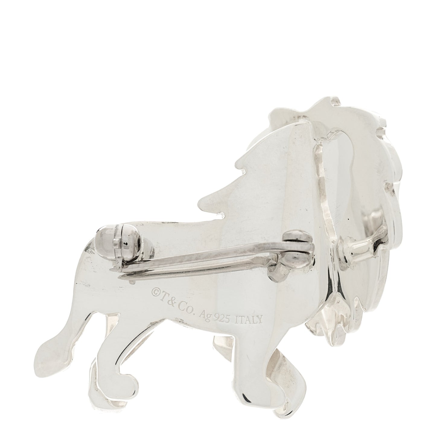 Sterling Silver Diamond Save the Wild Lion Brooch