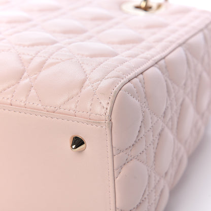 Christian Dior Lambskin Cannage Medium Lady Dior Light Pink 13 of 15