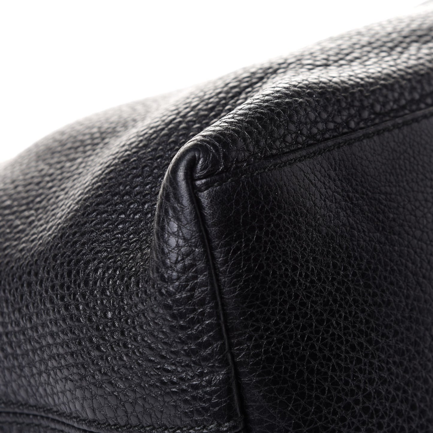 Pebbled Calfskin Medium Soho Chain Shoulder Bag Black