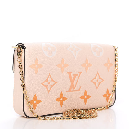 Louis Vuitton Empreinte Monogram Giant By The Pool Felicie Pochette Chain Wallet Cream Saffron 3 of 11