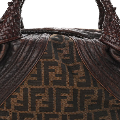 Fendi Zucca Nappa Nuvolata Vitello Tortuga Spy Bowler Tobacco Moro 7 of 11