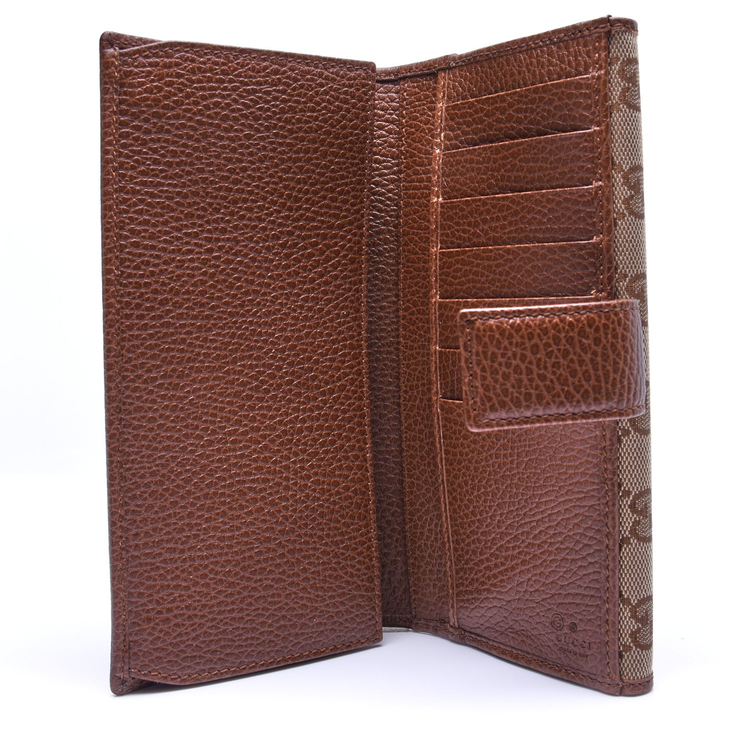Gucci Monogram Continental Flap Wallet Brown 10 of 12