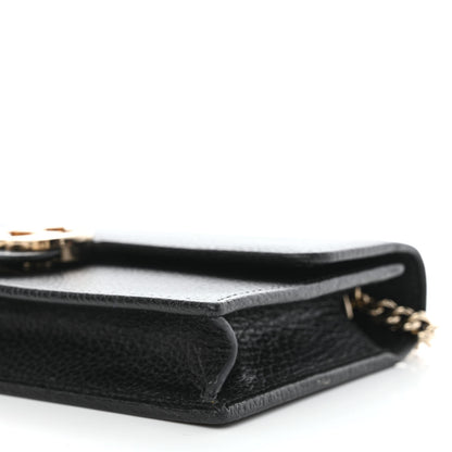 Gucci Dollar Calfskin Interlocking G Chain Wallet Black 8 of 8