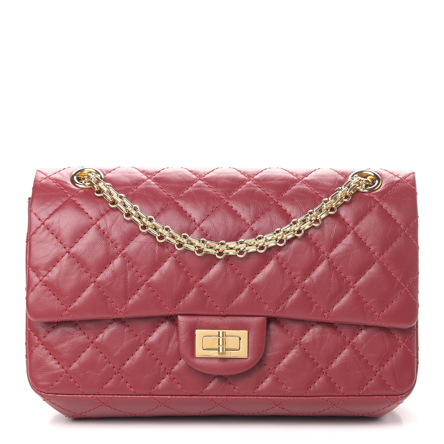 Chanel Aged Calfskin Quilted 2.55 Reissue 225 Flap Red 1 of 8