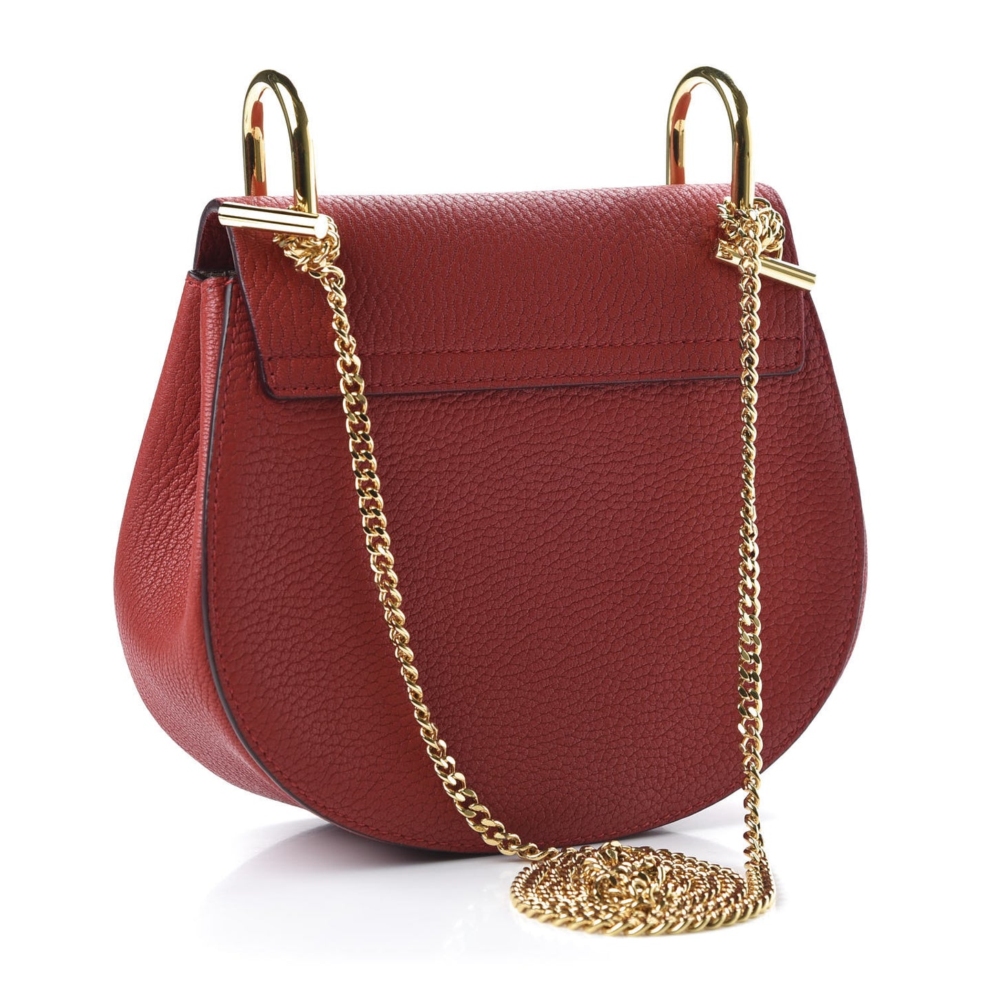 Grained Lambskin Mini Drew Shoulder Bag Plaid Red