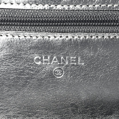 Chanel Metallic Aged Calfskin Quilted Reissue Wallet On Chain WOC Silver 5 of 10