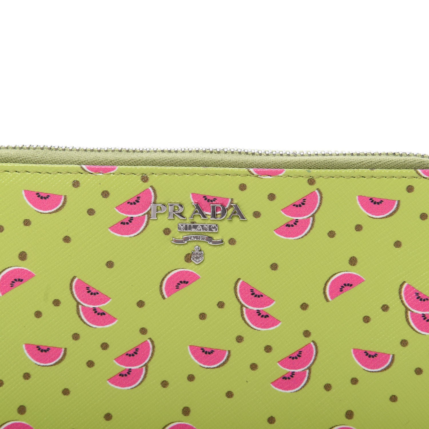 Prada Saffiano Watermelon Print Phone Wristlet Wallet Erba 9 of 10
