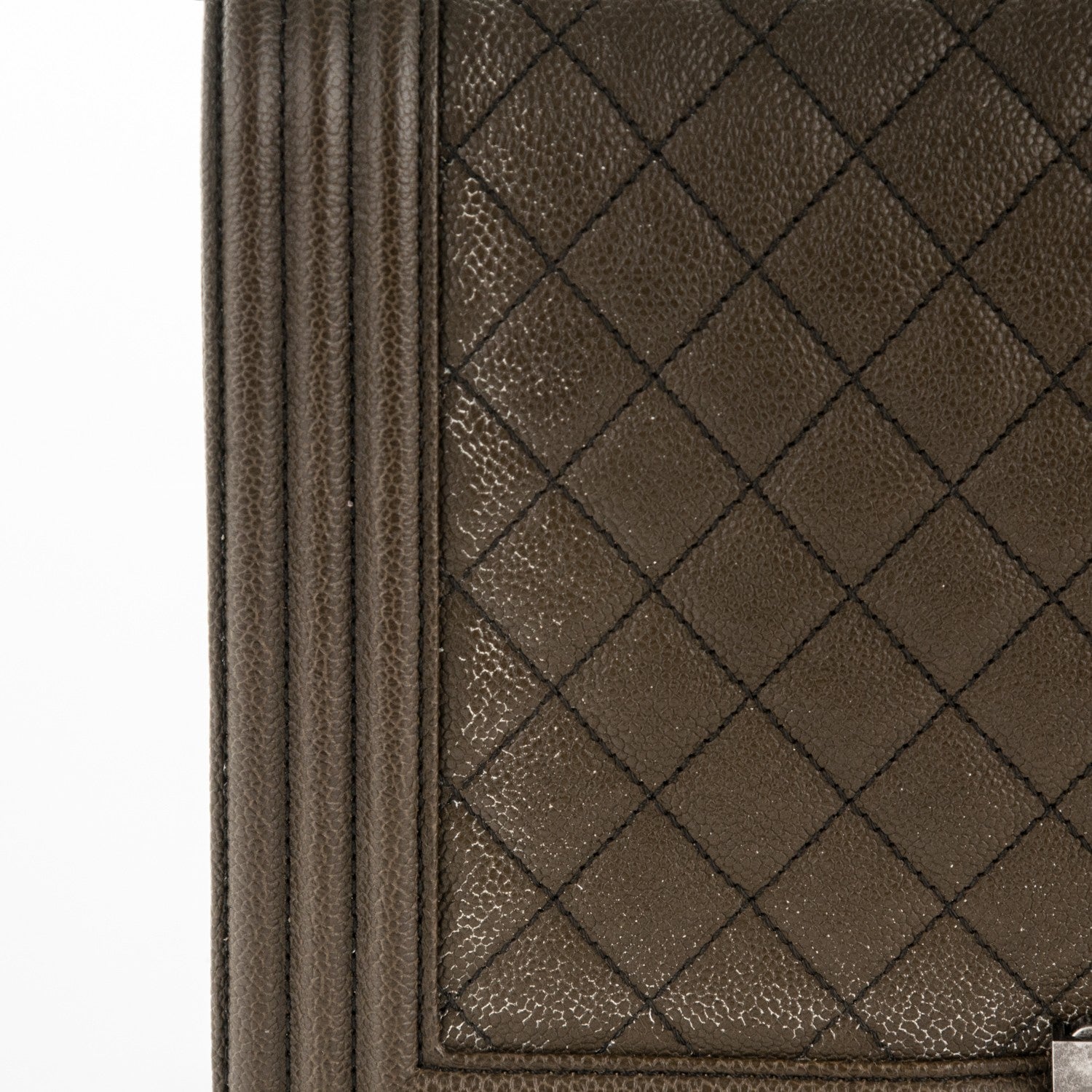 Chanel Caviar Quilted New Medium Boy Flap Khaki 8 of 11