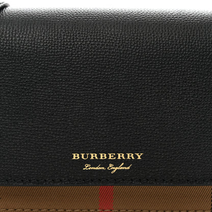 Burberry Derby Calfskin House Check Wallet On Chain Black 5 of 9