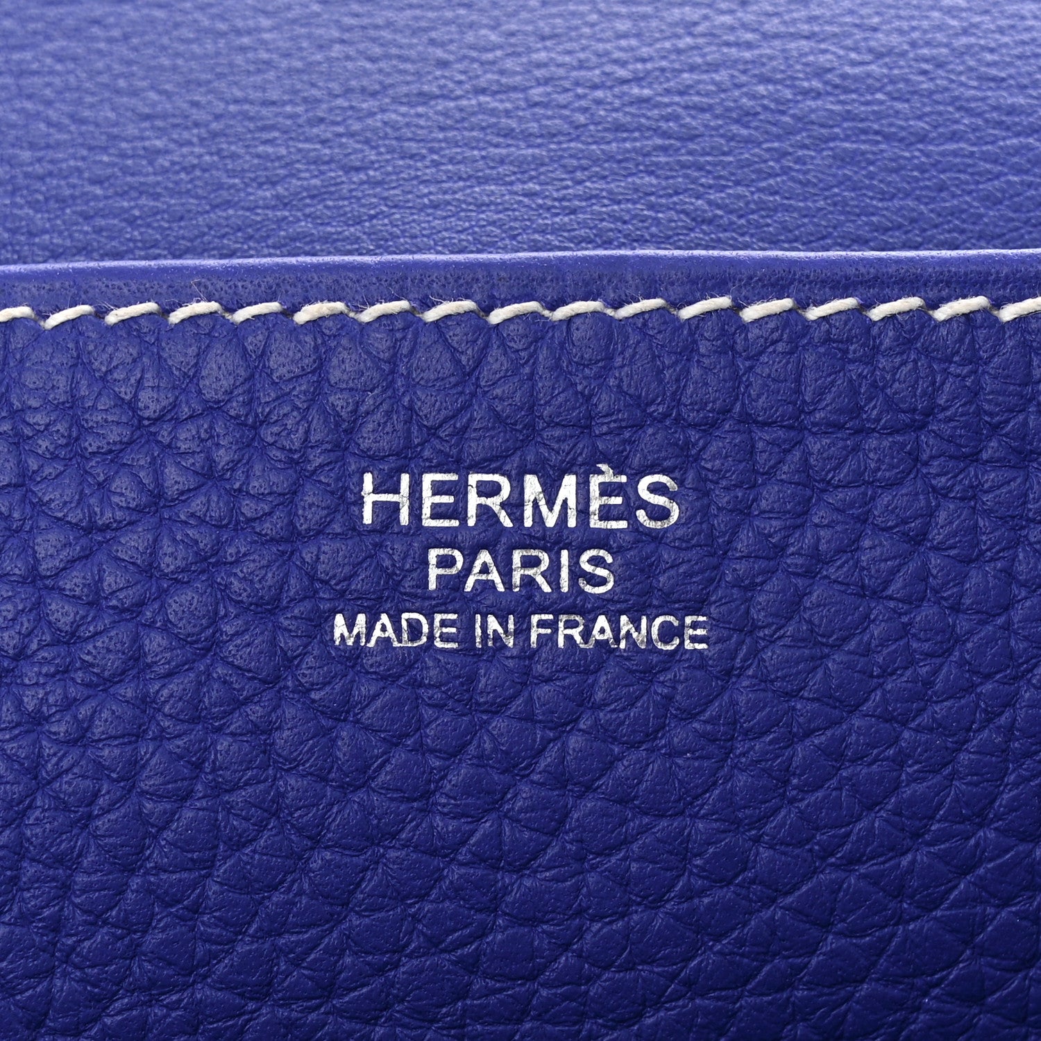 Hermes Taurillon Clemence Halzan 31 GM Bleu Electrique 6 of 12