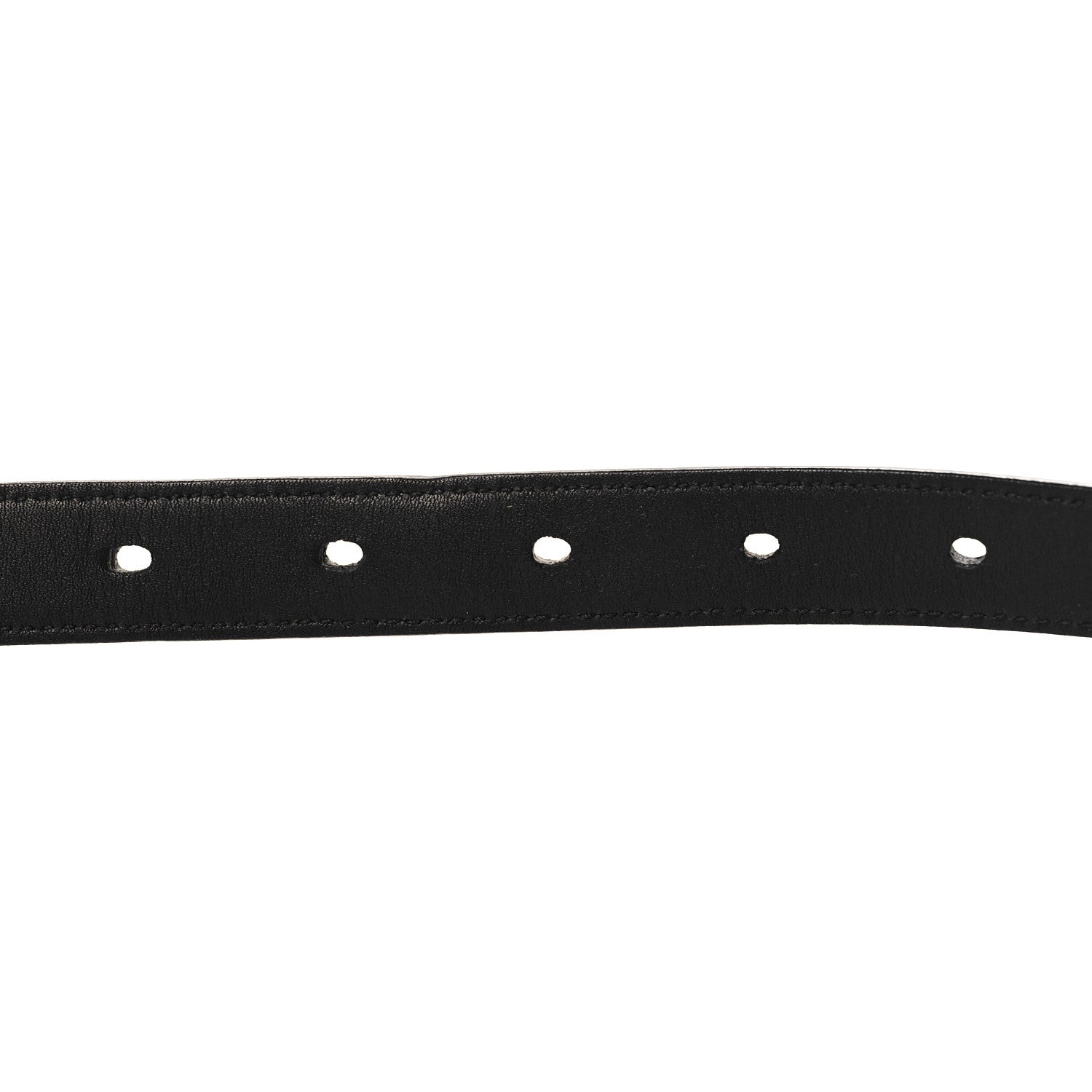 Saint Laurent Smooth Calfskin Monogram Square Buckle Belt 80 32 Black 4 of 6