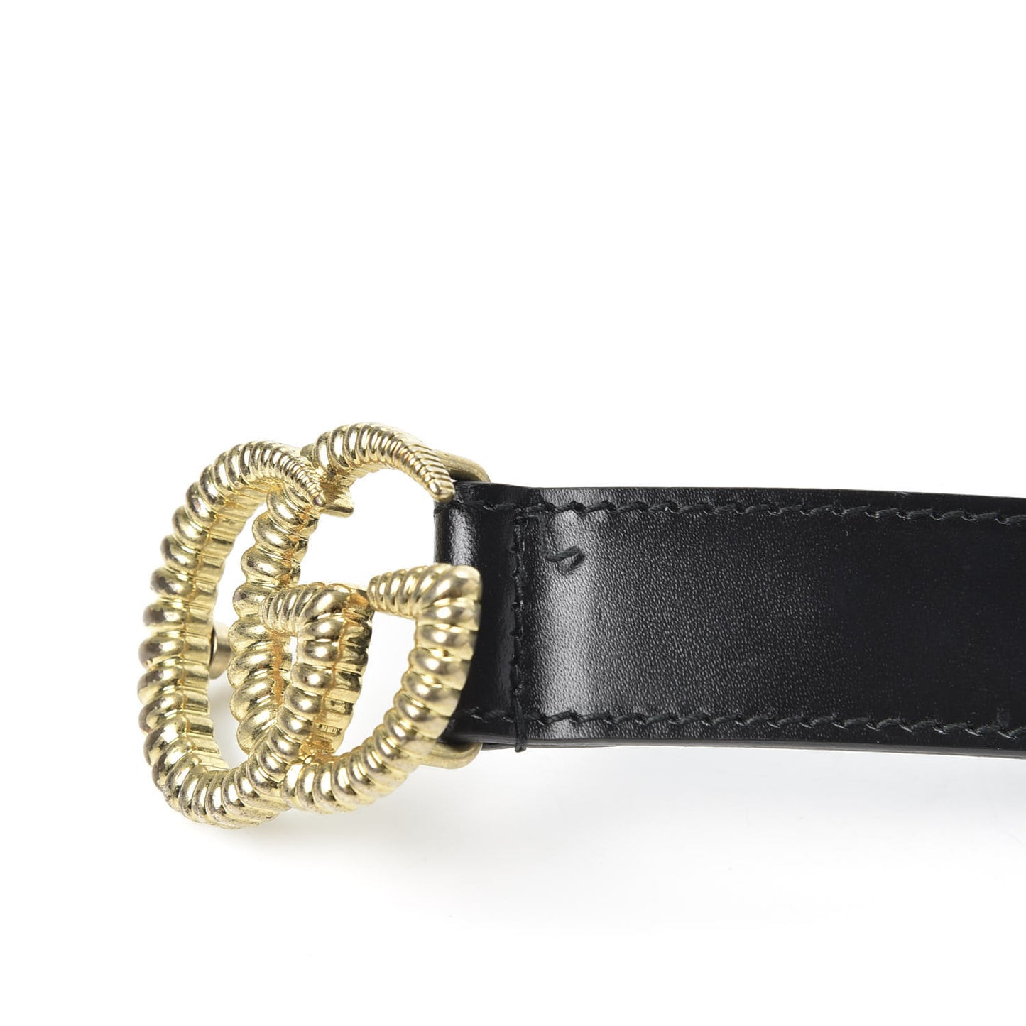 Calfskin Torchon Double G Chain 25mm Belt 90 36 Black