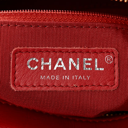 Chanel Aged Calfskin Chevron Quilted Small Gabrielle Hobo Red 6 of 10