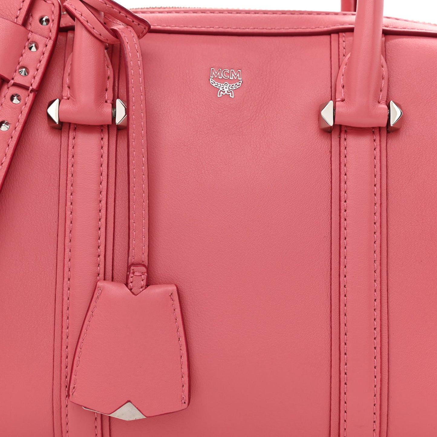Calfskin Small Essential Boston Bag Pink