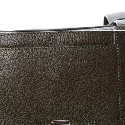 Proenza Schouler Pebbled Calfskin Double Sided PS Courier Bag Dark Moss 6 of 10