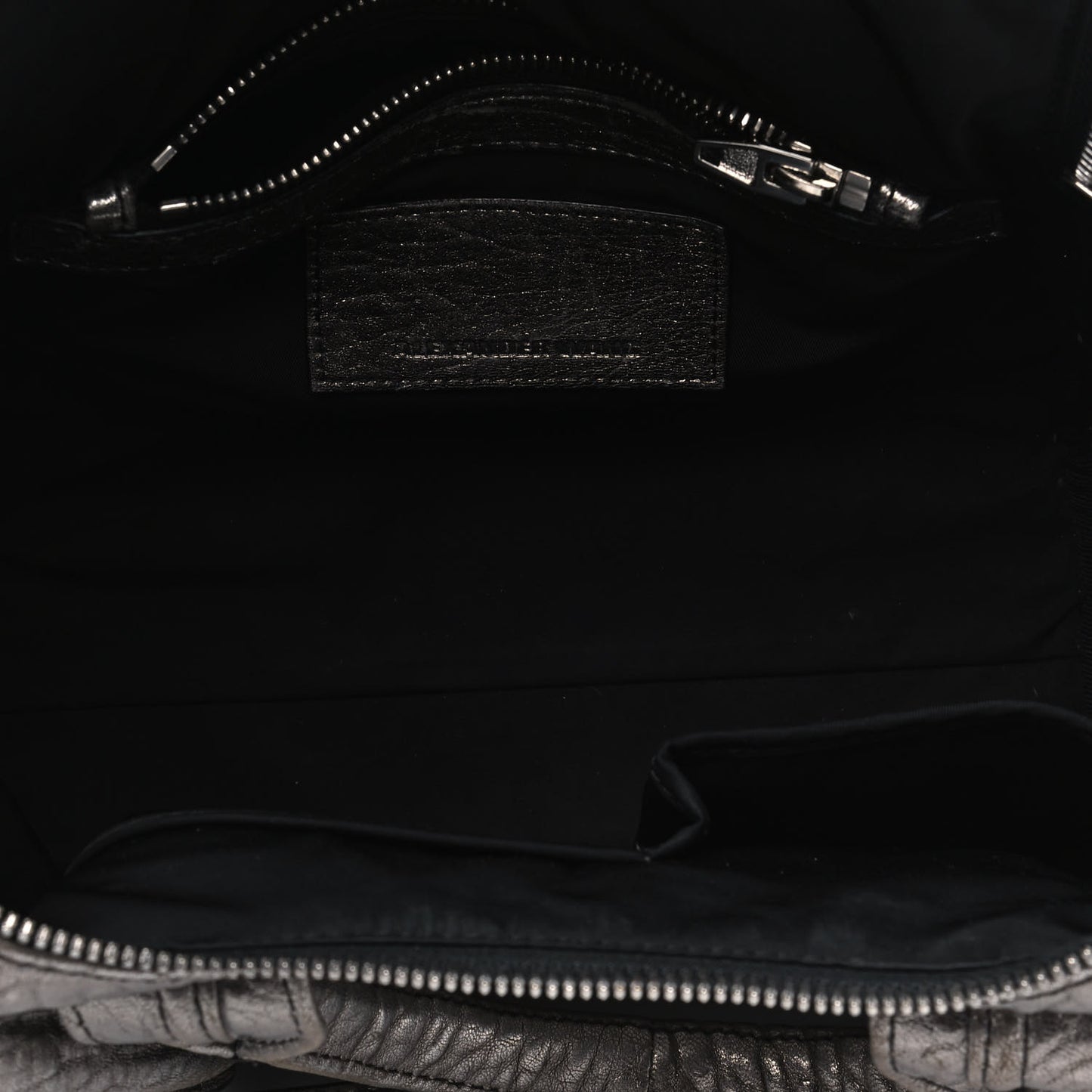 Metallic Pebbled Lambskin Rockie Carbon Silver Hardware