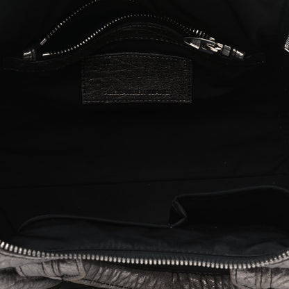 Alexander Wang Metallic Pebbled Lambskin Rockie Carbon Silver Hardware 4 of 11