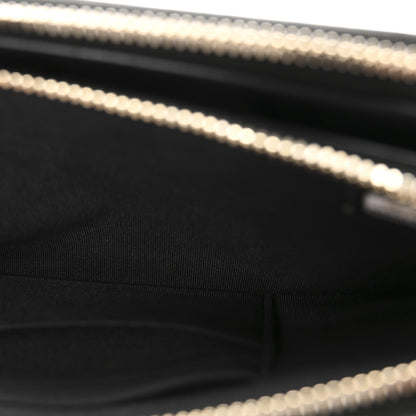 Chanel Caviar Quilted CC Filigree Clutch With Chain Beige Black 5 of 13