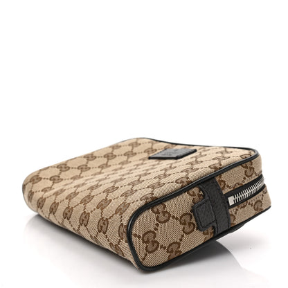 Gucci Monogram Dollar Calfskin Belt Bag Beige Ebony Testa di Moro Marrone Scuro 8 of 9