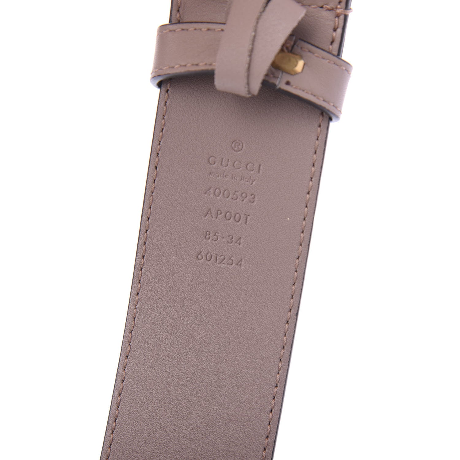 Gucci Calfskin Double G 40mm Belt 85 34 Porcelain Rose 5 of 5