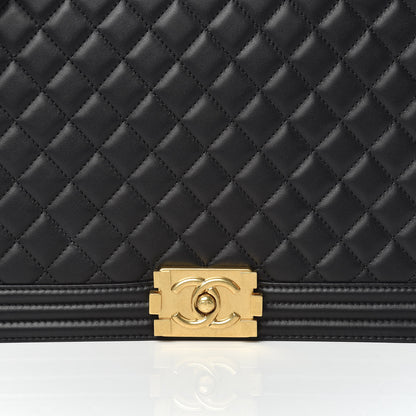 Chanel Lambskin Quilted Large Boy Flap Black 10 of 10