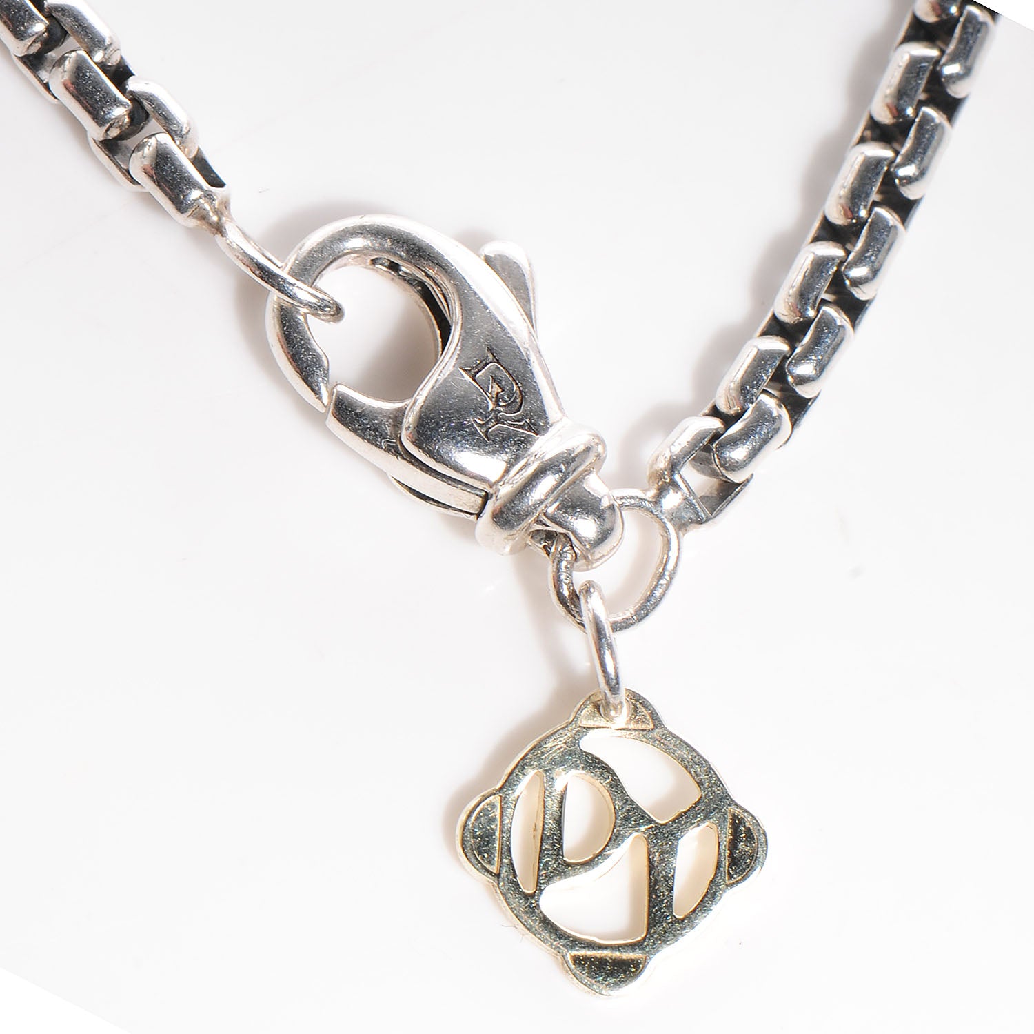 David Yurman Sterling Silver 14k Gold Amethyst Heart Pendant Necklace 5 of 5