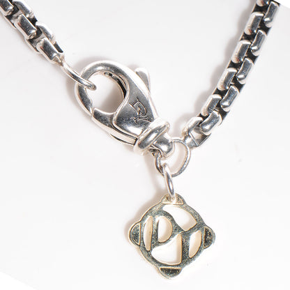 David Yurman Sterling Silver 14k Gold Amethyst Heart Pendant Necklace 5 of 5
