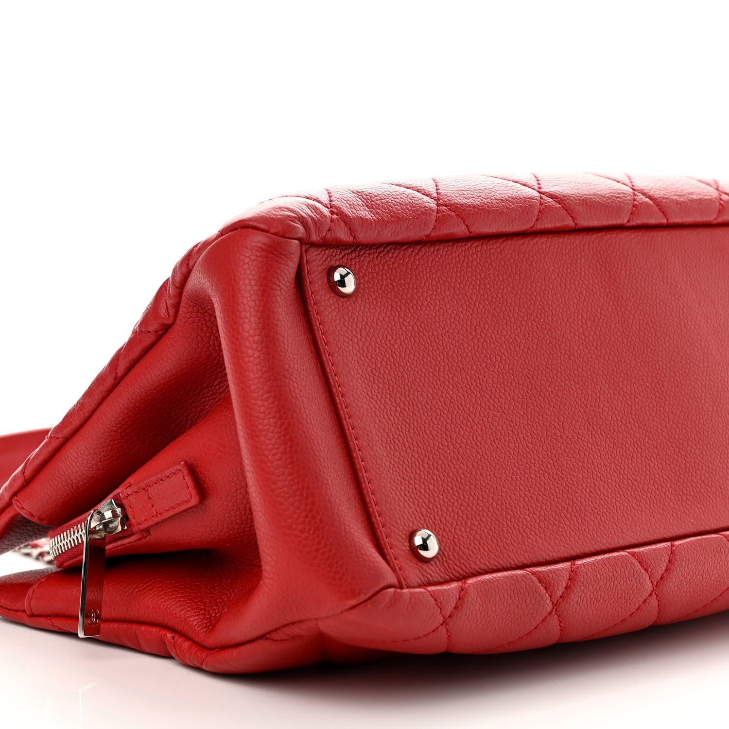 Chanel Caviar Quilted Timeless CC Soft Tote Red 11 of 12