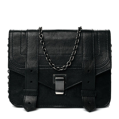 Proenza Schouler Lambskin PS1 Large Chain Wallet Black 1 of 10