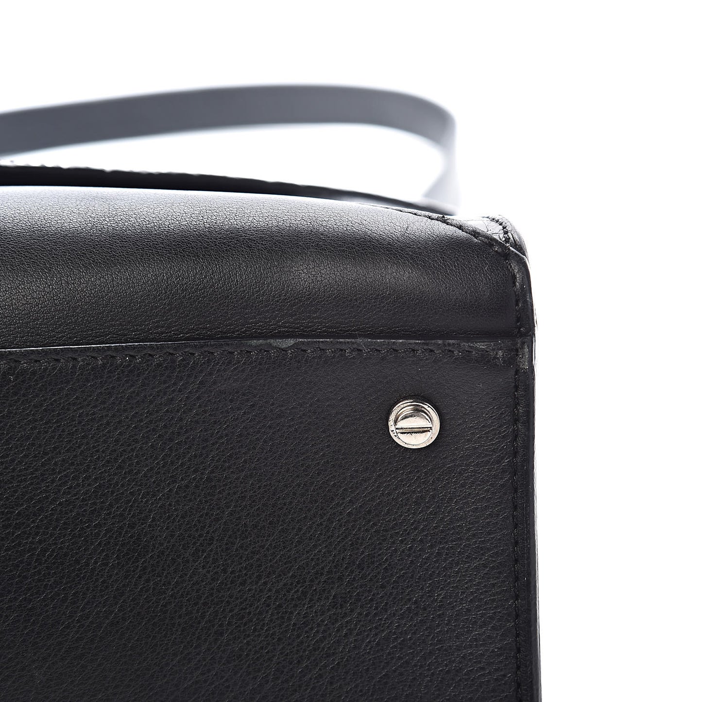 Calfskin Crocodile Embossed Small Obsedia Satchel Black