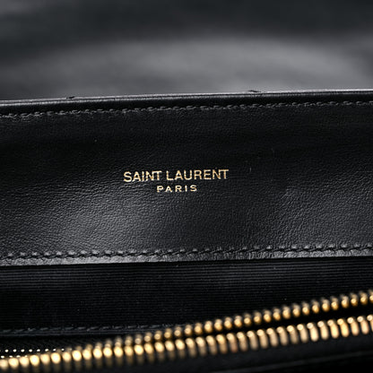 Saint Laurent Calfskin Y Quilted Monogram Medium Loulou Chain Satchel Black 6 of 9