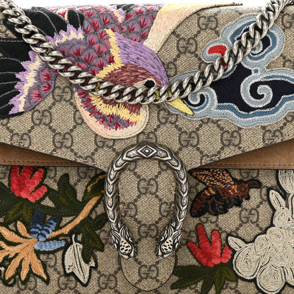 Gucci GG Supreme Monogram Embroidered Medium Dionysus Shoulder Bag Taupe 8 of 13