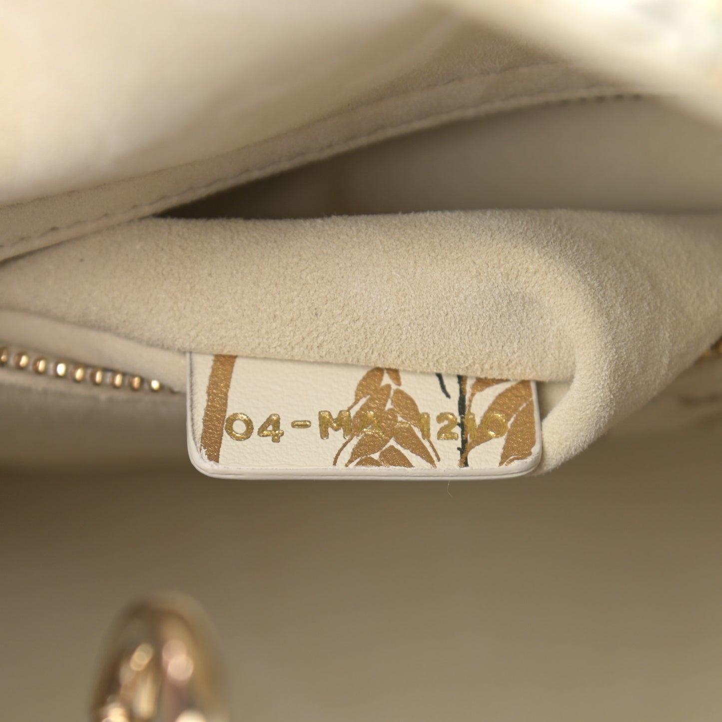 Calfskin Hibiscus Printed Embroidered My ABCDior Lady Dior Beige Multicolor