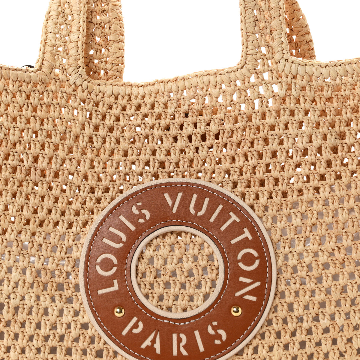 Raffia Calfskin By The Pool OnTheGo MM Natural
