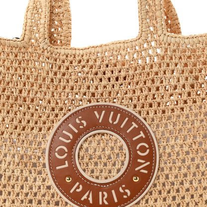 Louis Vuitton Raffia Calfskin By The Pool OnTheGo MM Natural 13 of 17