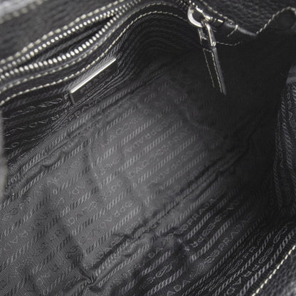 Prada Vitello Daino Foldover Pushlock Bag Black 7 of 10