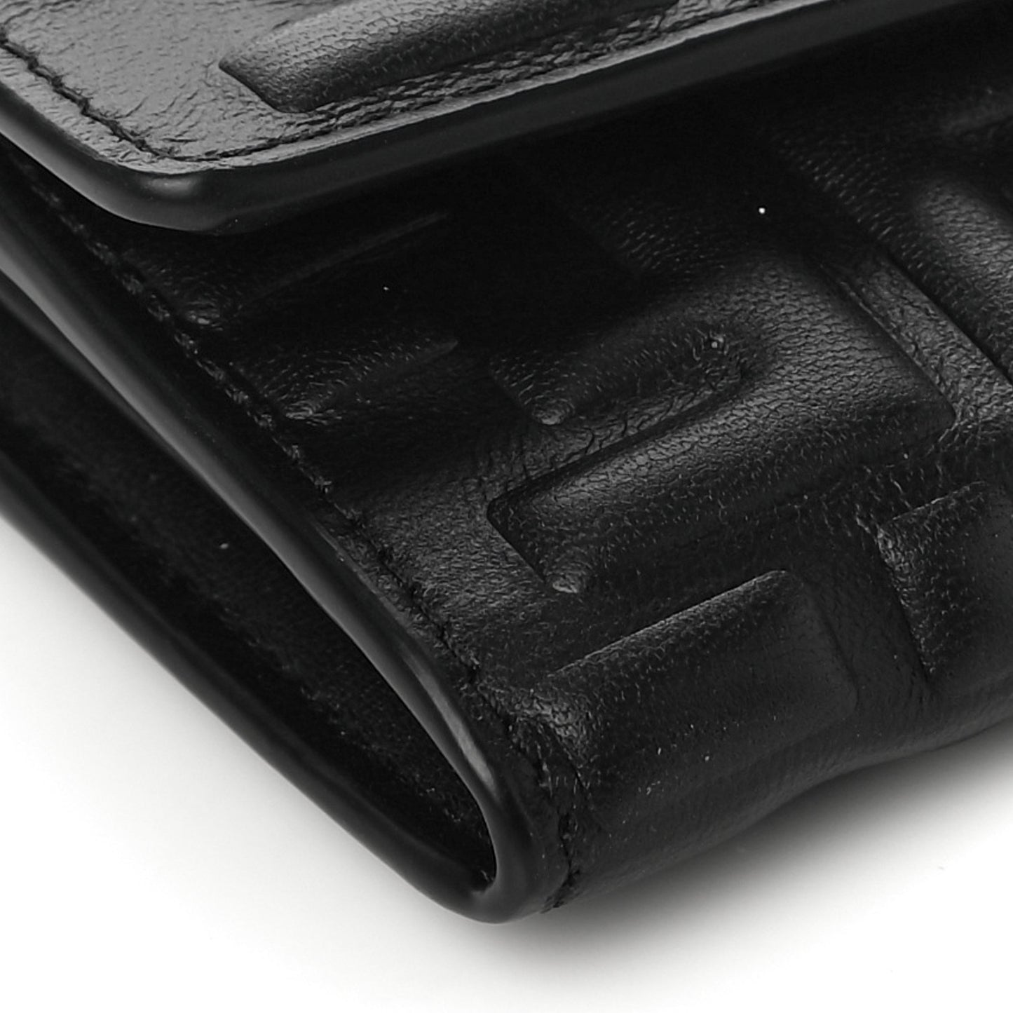 Nappa Matisse FF Embossed Continental Wallet On Chain Black