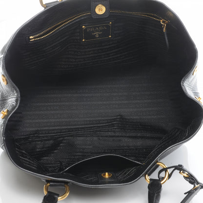 Prada Vitello Daino Shopping Tote Nero Black 10 of 10