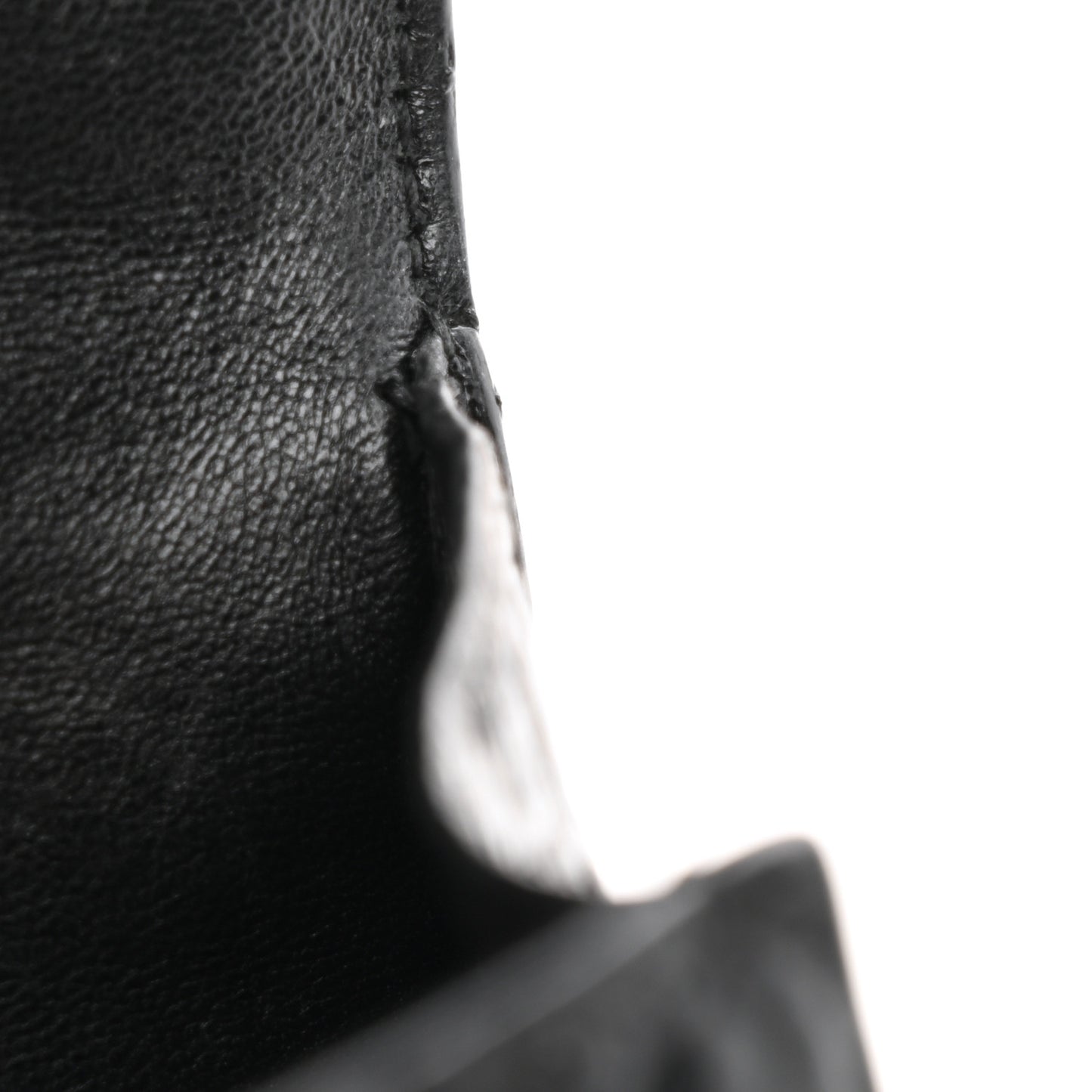 Shiny Calfskin Monochrome Crocodile Embossed Hourglass Top Handle Bag XS Black